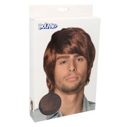 Paruka pánská hnědá krátká